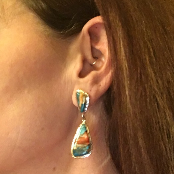 SOLD….Spiny and Sterling earrings - Picture 6 of 8